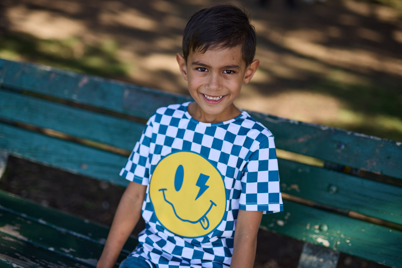 RD2429 SMILEY CHEQUERBOARD TEE