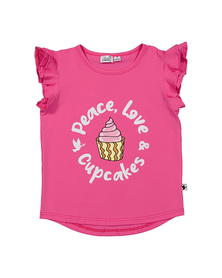 KR2103 PINK CUPCAKE FRILL TEE