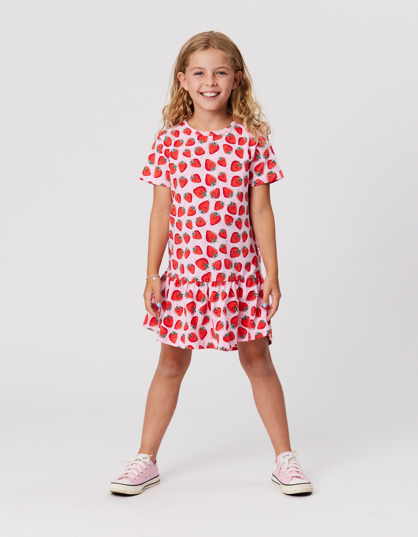 KR2141 STRAWBERRY CRUSH FRILL DRESS