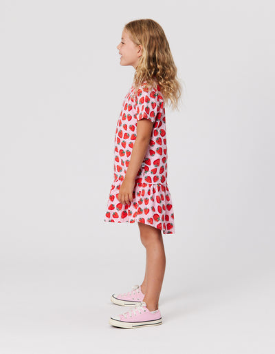 KR2141 STRAWBERRY CRUSH FRILL DRESS