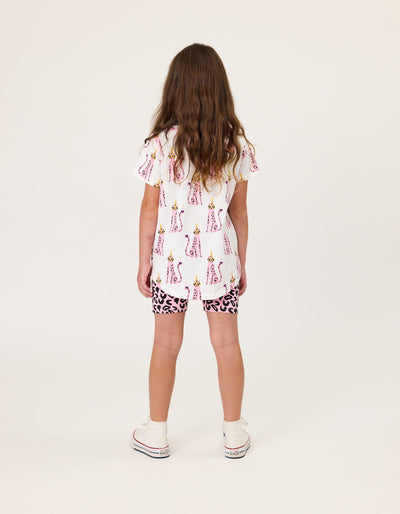 KR2314 BIKE SHORT IN LEOPARD