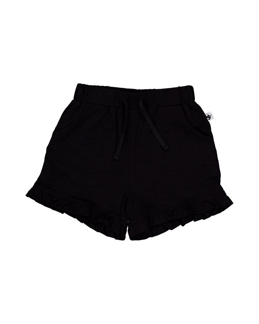 KR2316 FRILL SHORT IN BLACK