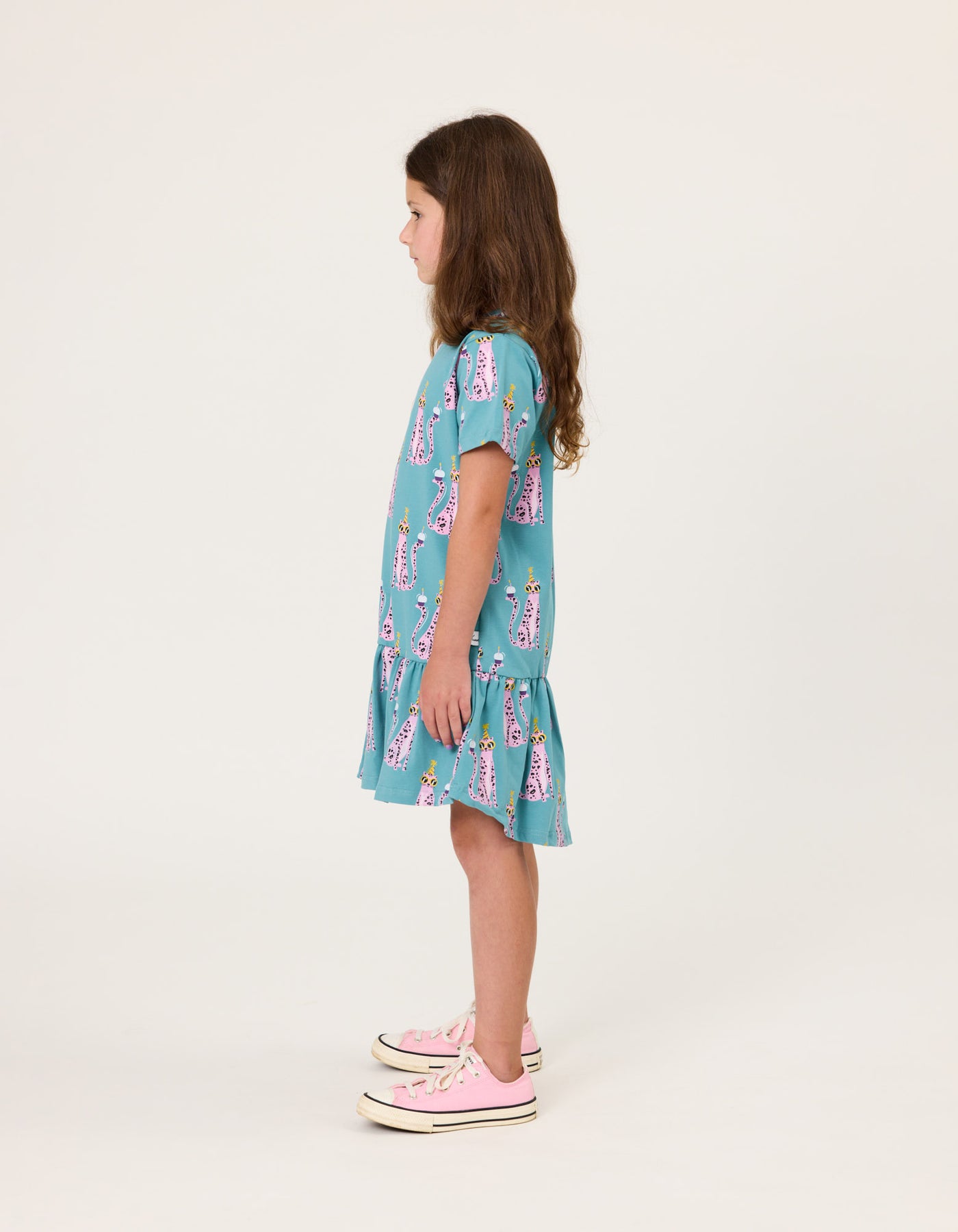 KR2319 LEOPARDS FRILL DRESS