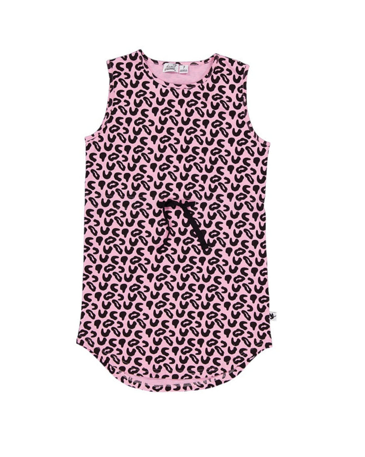 KR2320 LEOPARD RESORT DRESS