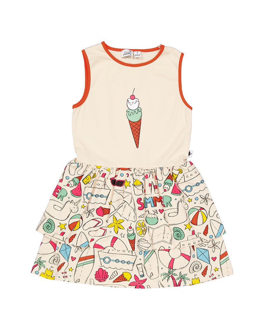 KR2336 ICE CREAM SUMMER DRESS