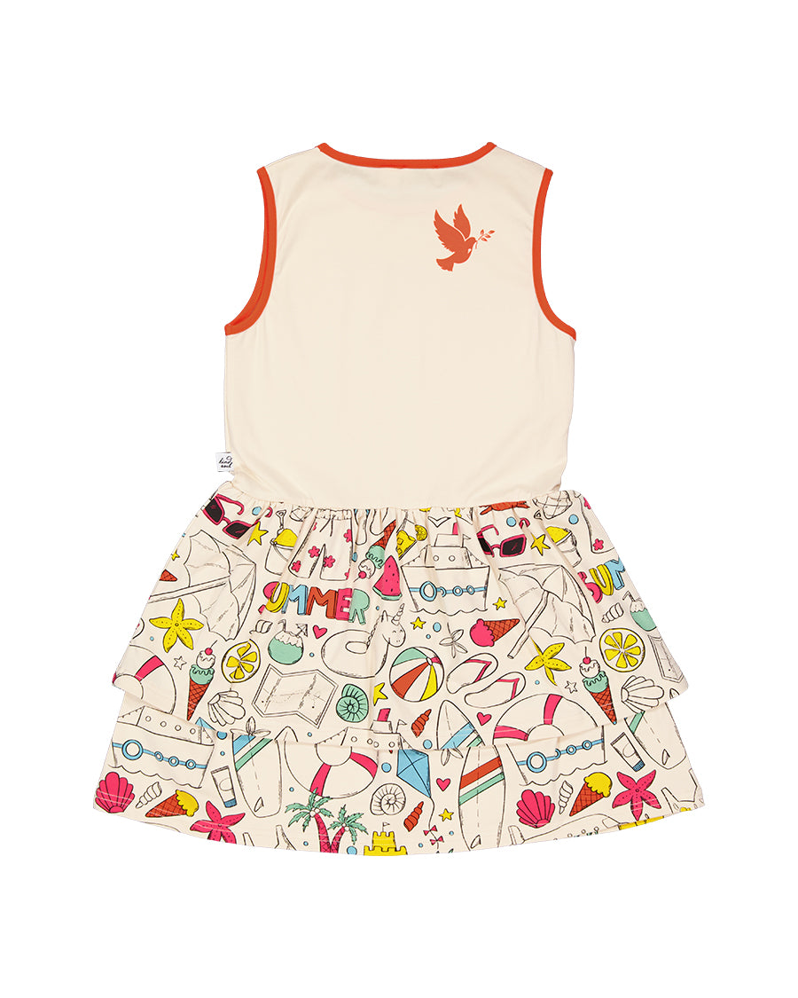 KR2336 ICE CREAM SUMMER DRESS