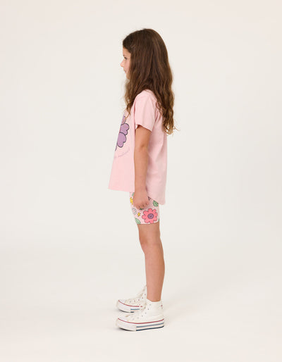 KR2341 BIKE SHORT IN SMILEY FLOWERS