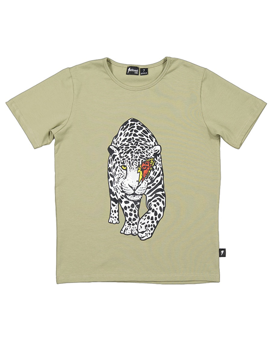 RD2211 BOLT LEOPARD TEE IN KHAKI