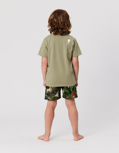 RD2211 BOLT LEOPARD TEE IN KHAKI