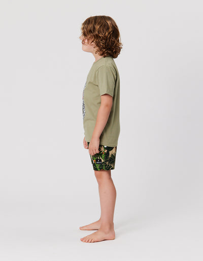 RD2211 BOLT LEOPARD TEE IN KHAKI