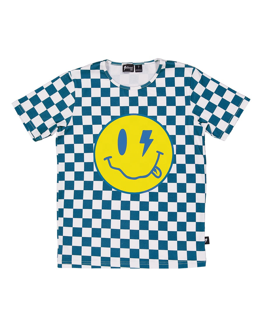 RD2429 SMILEY CHEQUERBOARD TEE