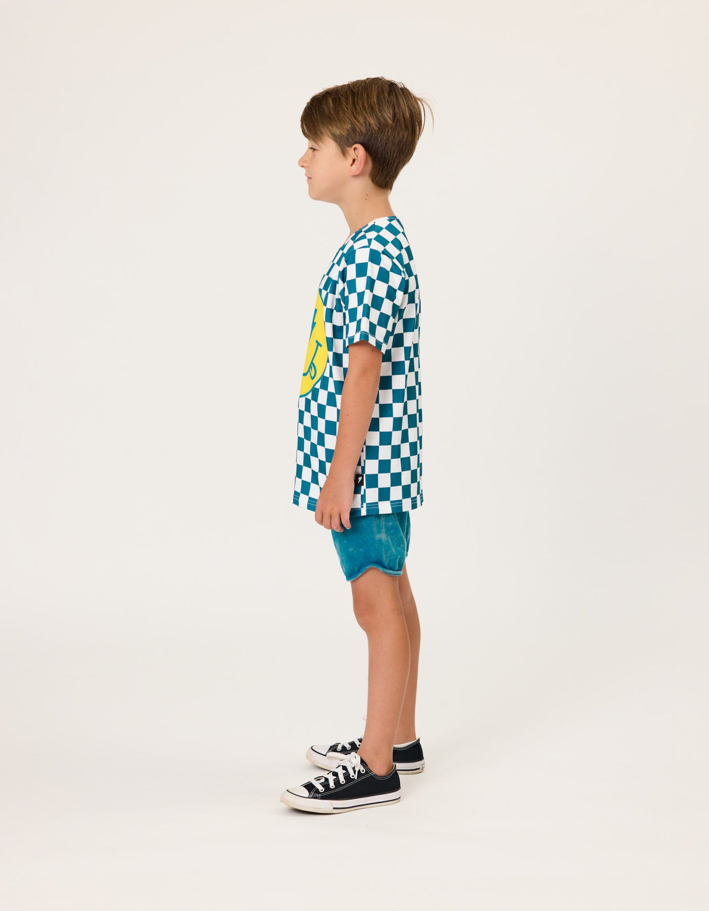 RD2429 SMILEY CHEQUERBOARD TEE