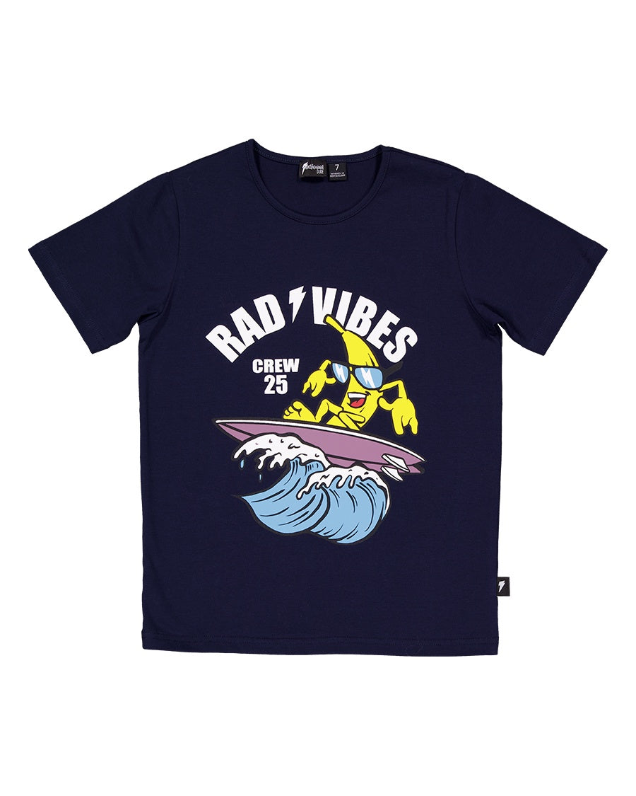 RD2439 RAD VIBES TEE IN NAVY