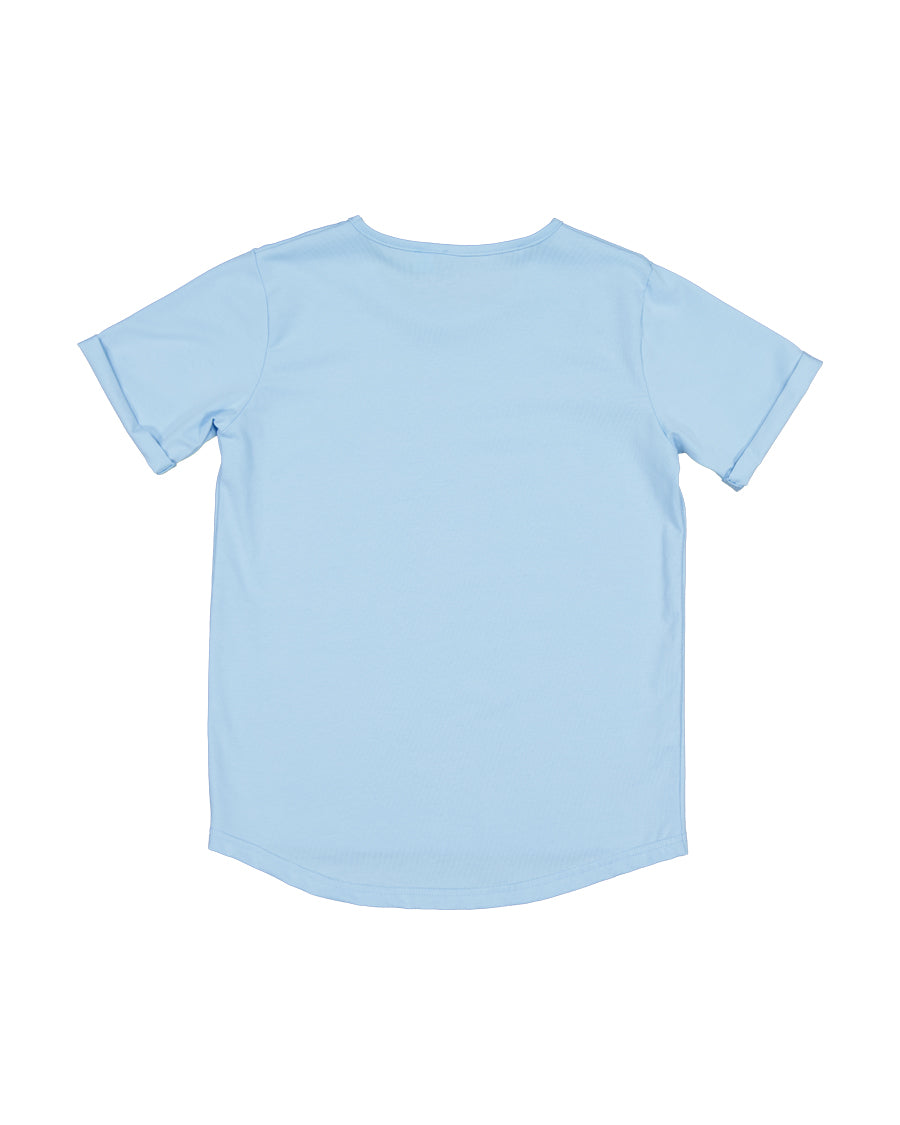 RT1301 RAD TRIBE TEE IN PALE BLUE