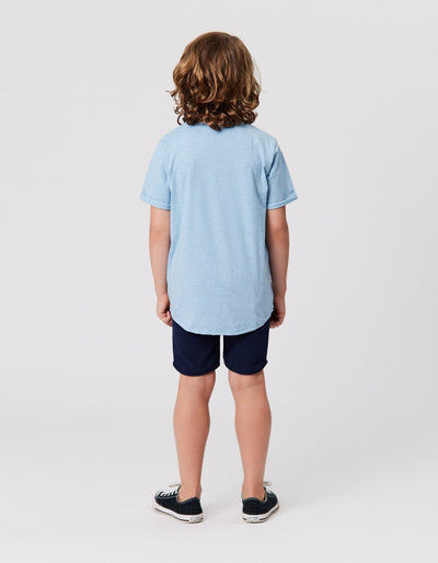 RT1503 RAD TRIBE TEE IN BLUE MARL