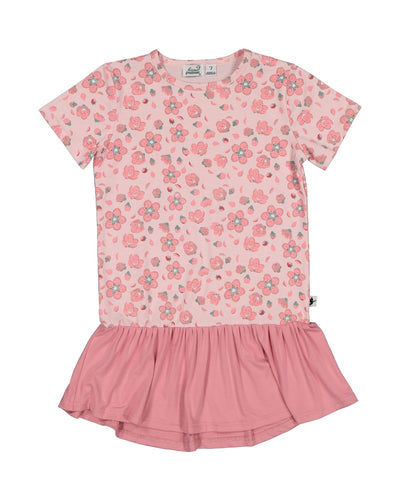 KR1503 FALLING BLOSSOM FRILL DRESS