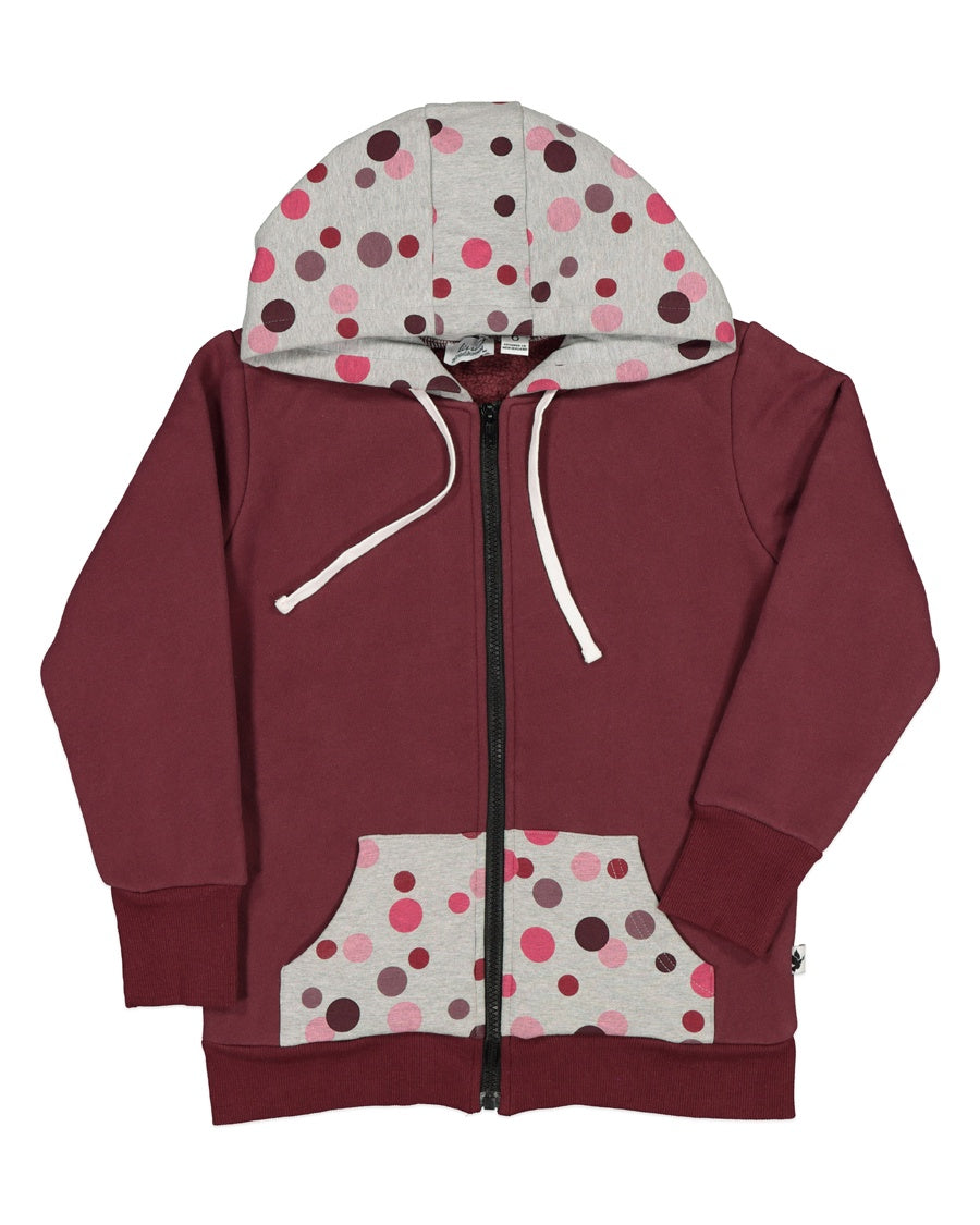 KR1447 BOYSENBERRY ZIP HOOD