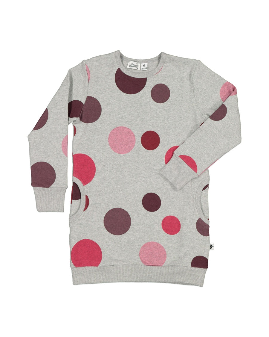 KR1450 WINTER BERRY POLKA DOT SWEATER DRESS