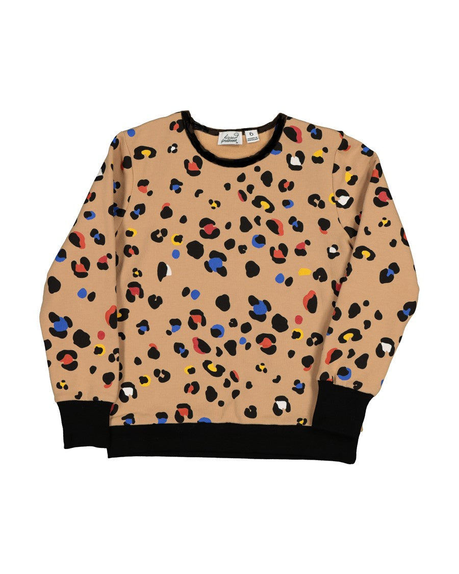 KR1413 COLOUR POP LEOPARD CREW