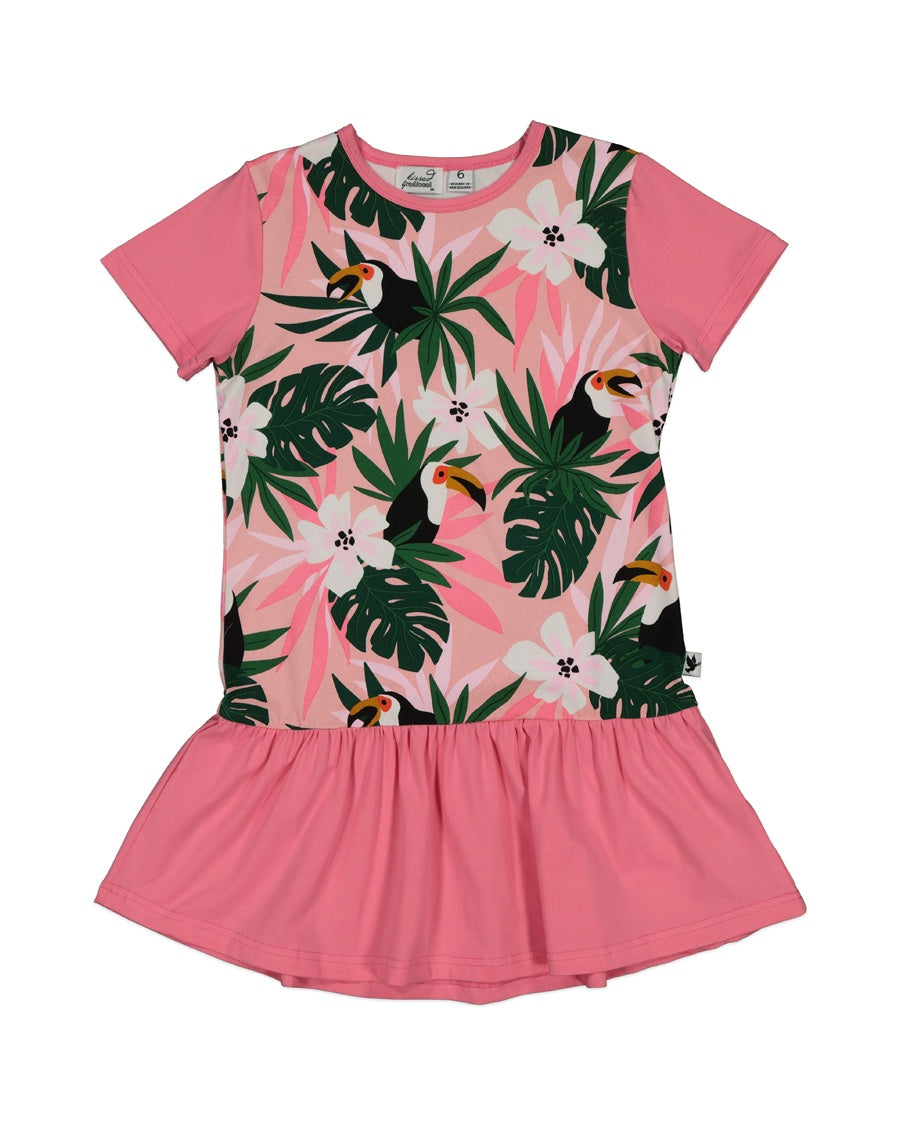 KR1334 TOUCAN FRILL DRESS