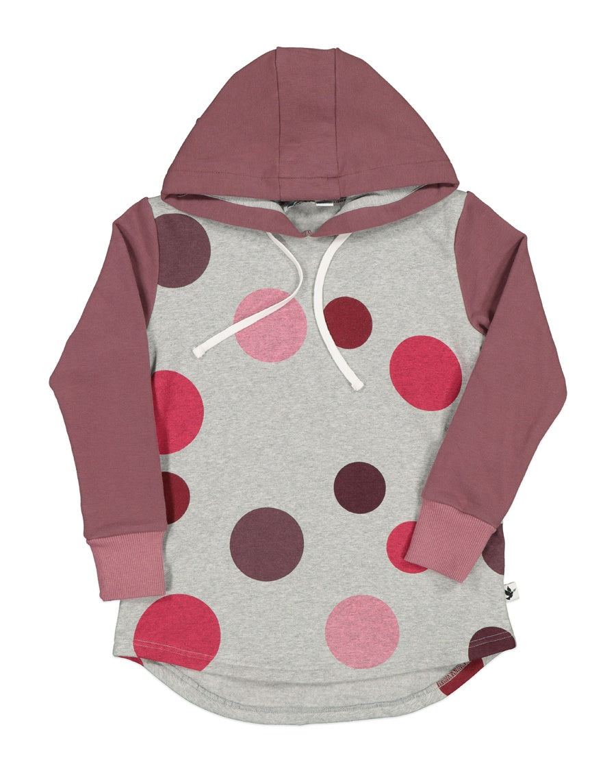KR1444 WINTER BERRY POLKA DOT HOOD