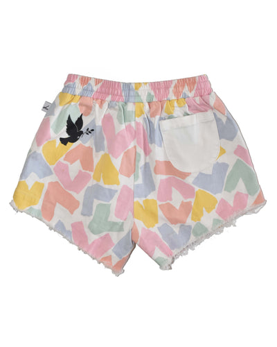 KR1136 HEART LIFE DENIM SHORT