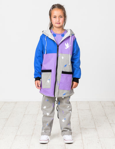 KR1236 SPLATTER DENIM JACKET