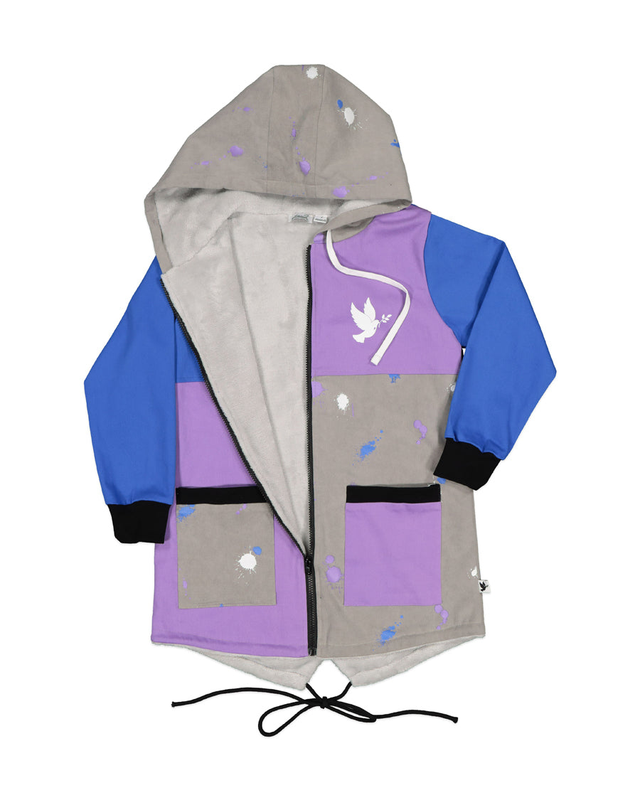 KR1236 SPLATTER DENIM JACKET