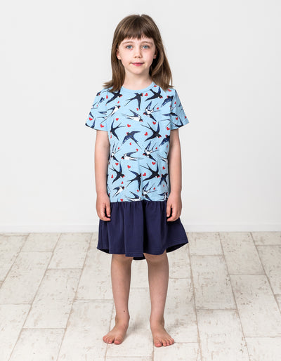 KR1309 WELCOME SWALLOWS FRILL DRESS