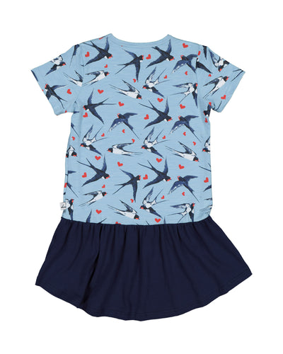 KR1309 WELCOME SWALLOWS FRILL DRESS