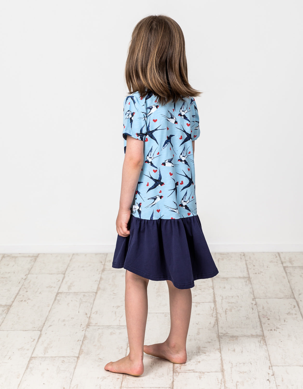 KR1309 WELCOME SWALLOWS FRILL DRESS