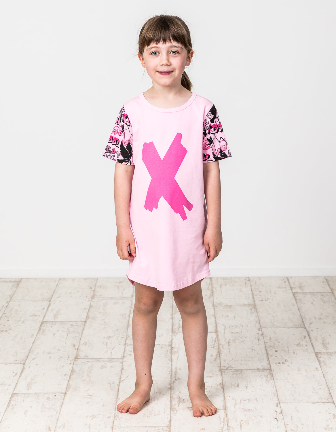 KR1314 GRAFFITI TEE DRESS