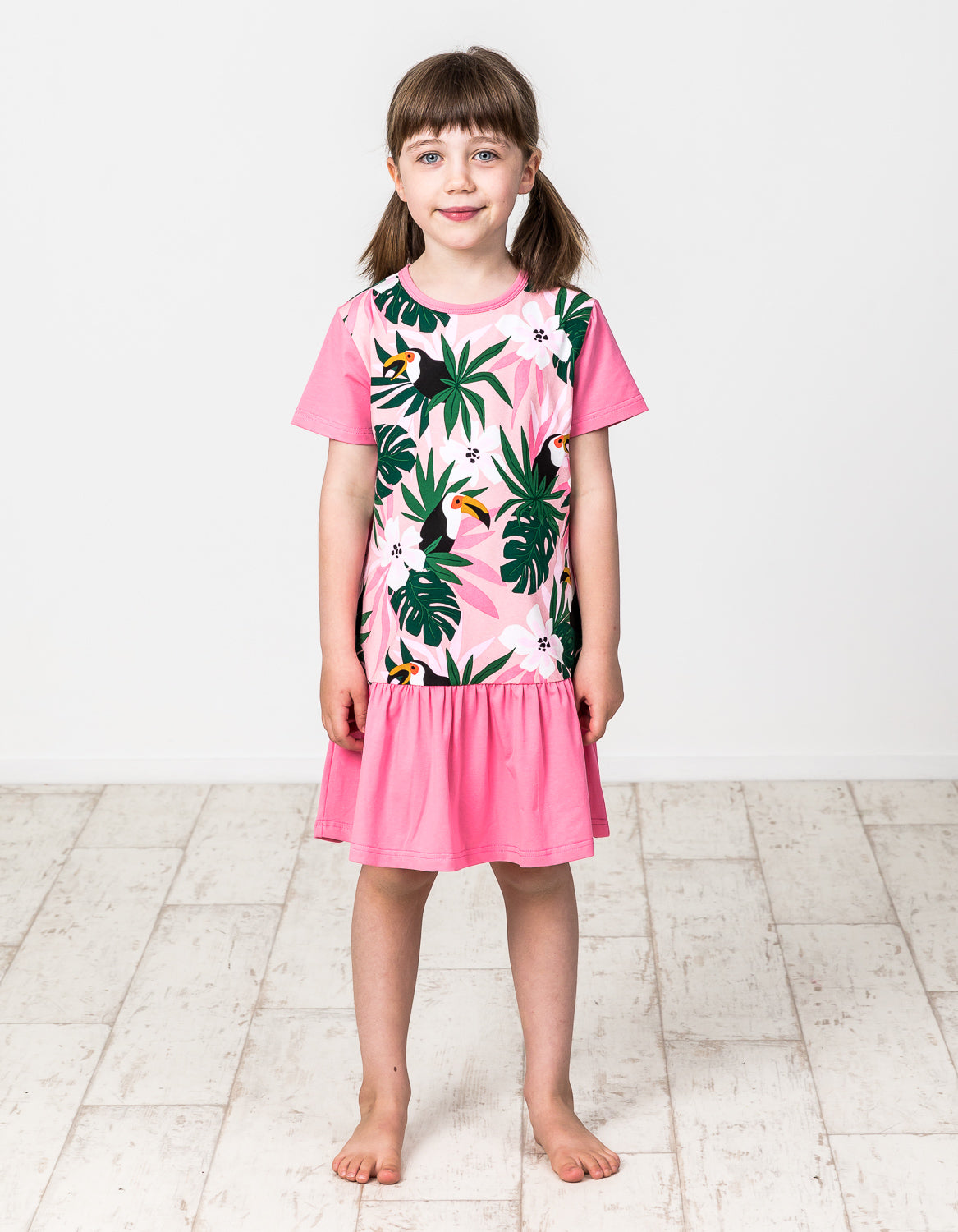 KR1334 TOUCAN FRILL DRESS