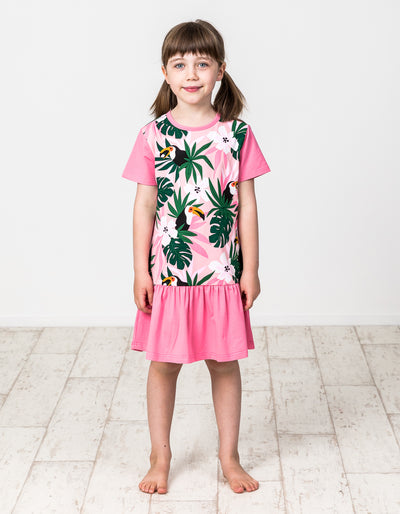 KR1334 TOUCAN FRILL DRESS