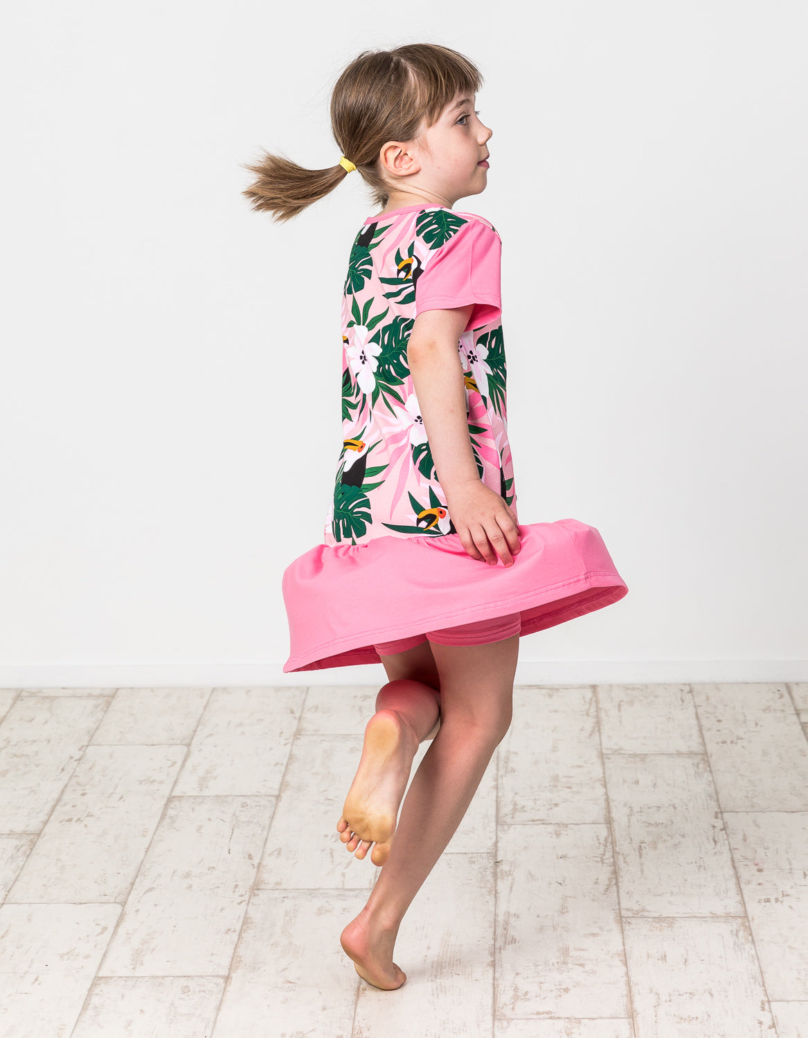 KR1334 TOUCAN FRILL DRESS