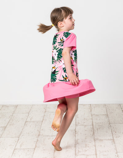 KR1334 TOUCAN FRILL DRESS