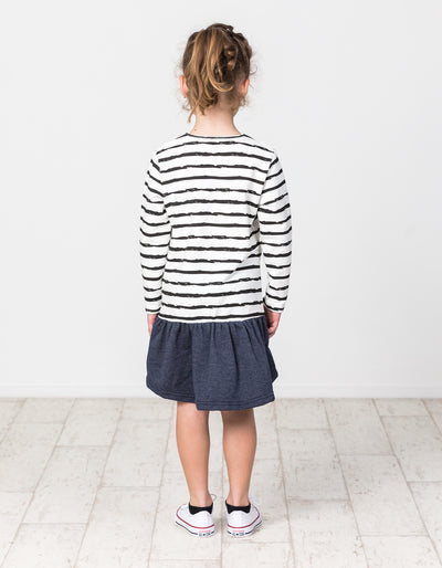 KR1403 HAPPY HEARTS L/S FRILL DRESS