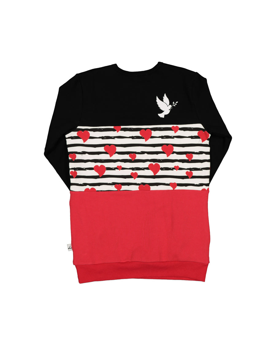 KR1406 HEARTS LONG PANEL CREW