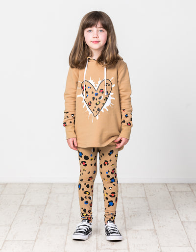 KR1409 COLOUR POP LEOPARD HEART HOOD