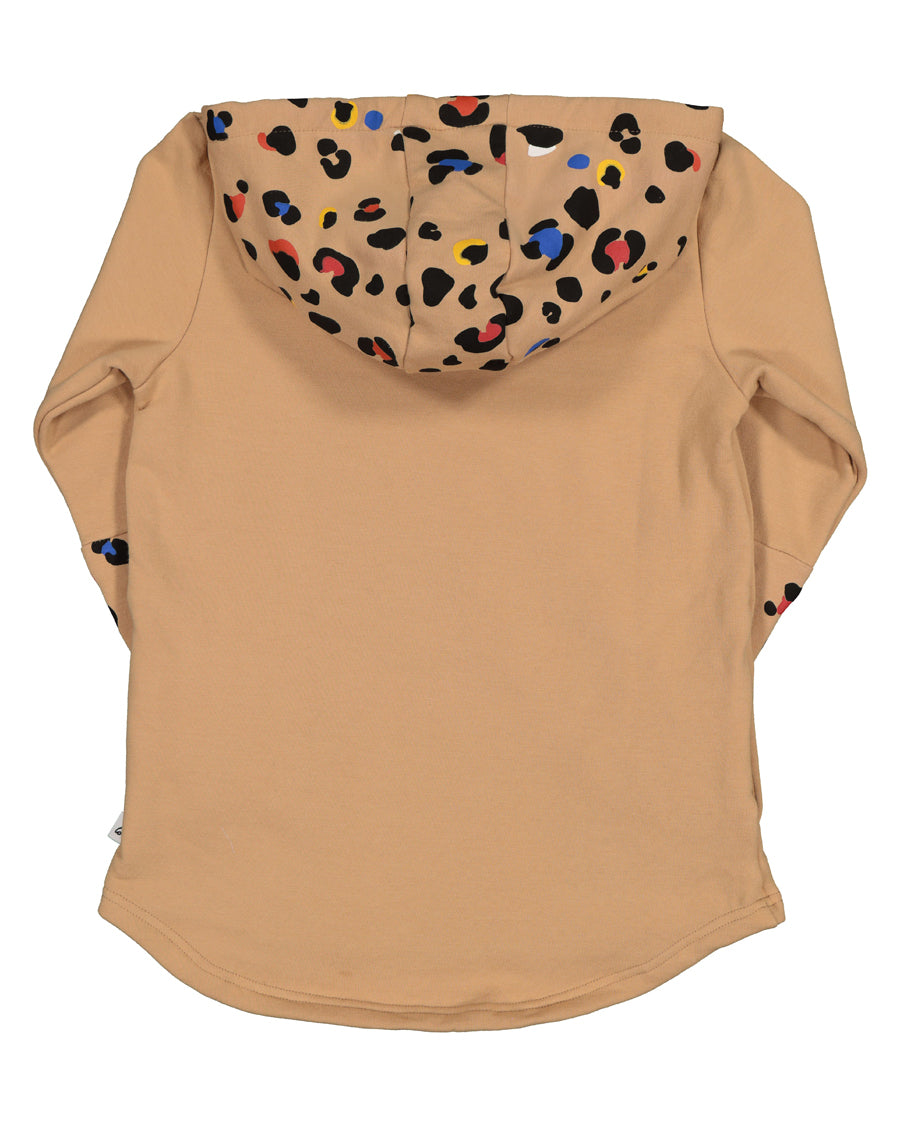 KR1409 COLOUR POP LEOPARD HEART HOOD