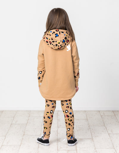 KR1409 COLOUR POP LEOPARD HEART HOOD