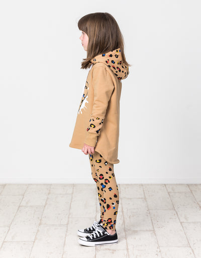 KR1409 COLOUR POP LEOPARD HEART HOOD