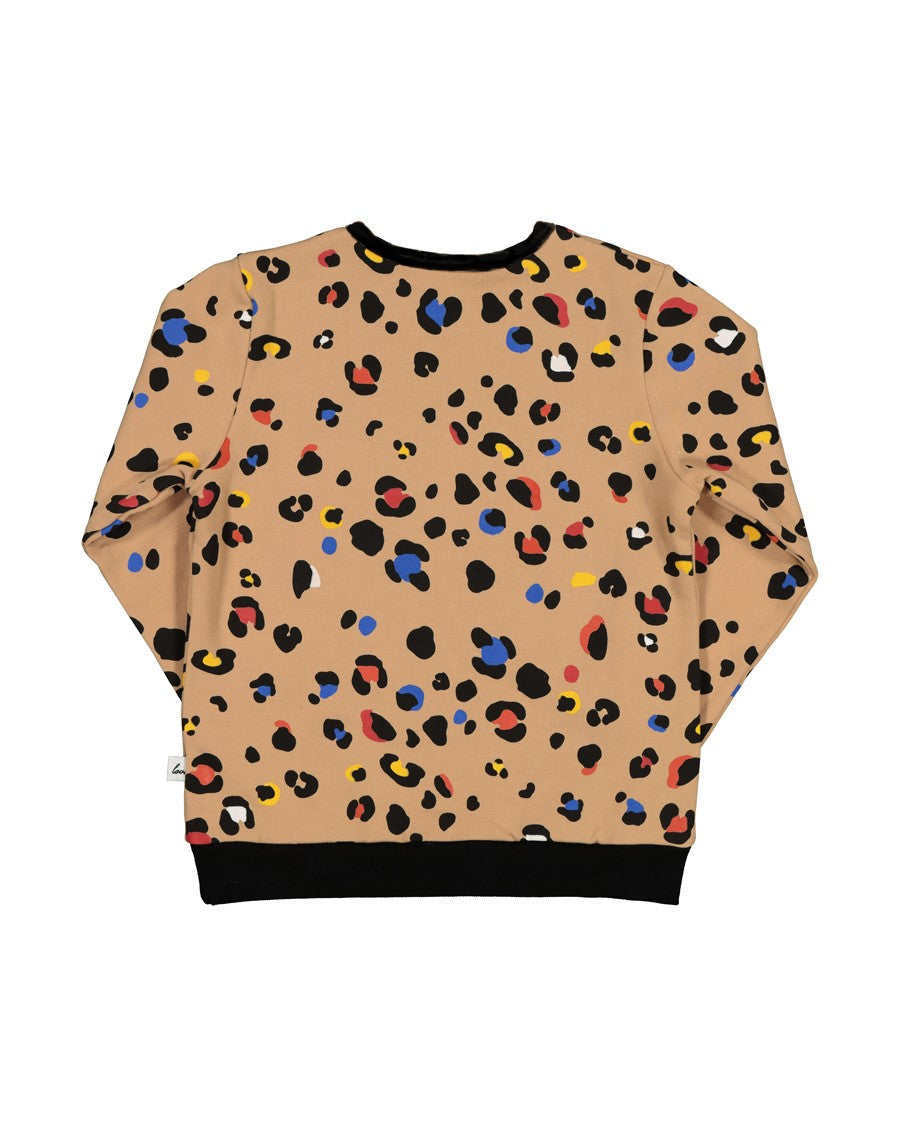 KR1413 COLOUR POP LEOPARD CREW