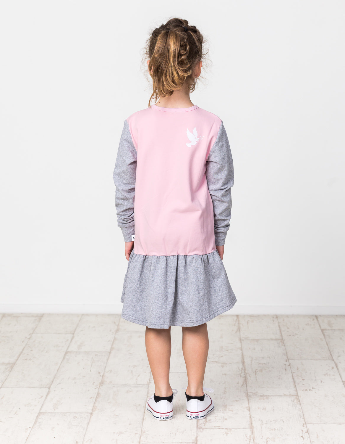 KR1419 TRIPLE BUNNY L/S FRILL DRESS