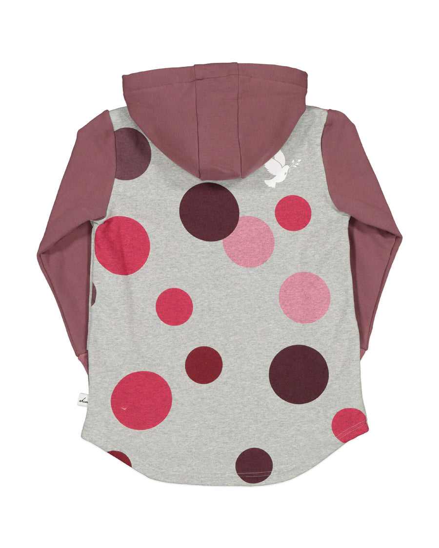 KR1444 WINTER BERRY POLKA DOT HOOD