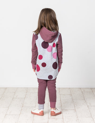 KR1444 WINTER BERRY POLKA DOT HOOD