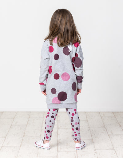 KR1450 WINTER BERRY POLKA DOT SWEATER DRESS