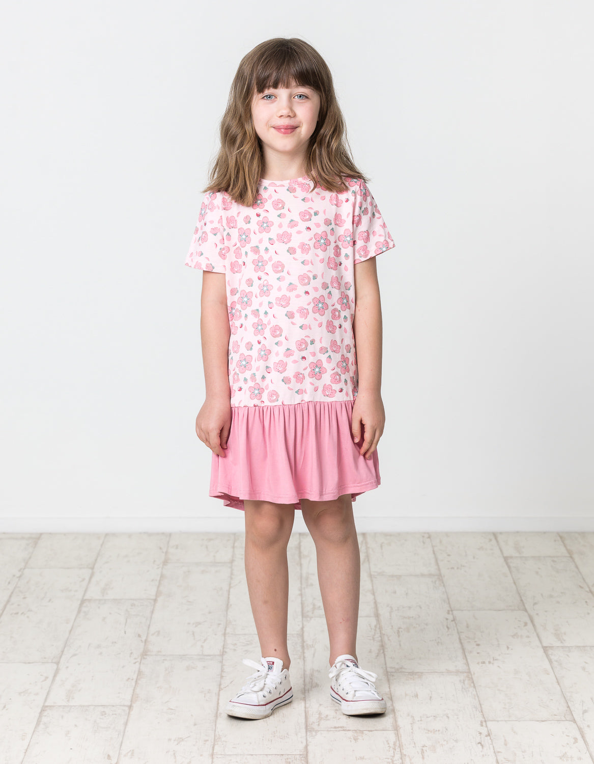 KR1503 FALLING BLOSSOM FRILL DRESS