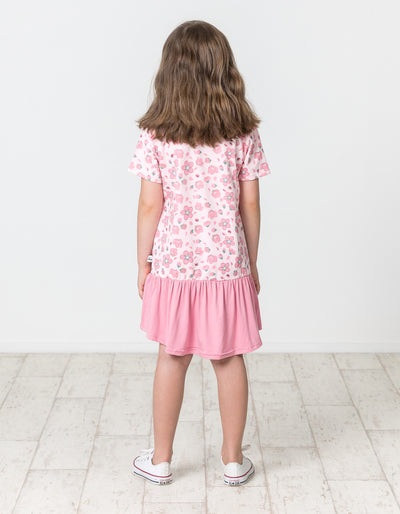 KR1503 FALLING BLOSSOM FRILL DRESS