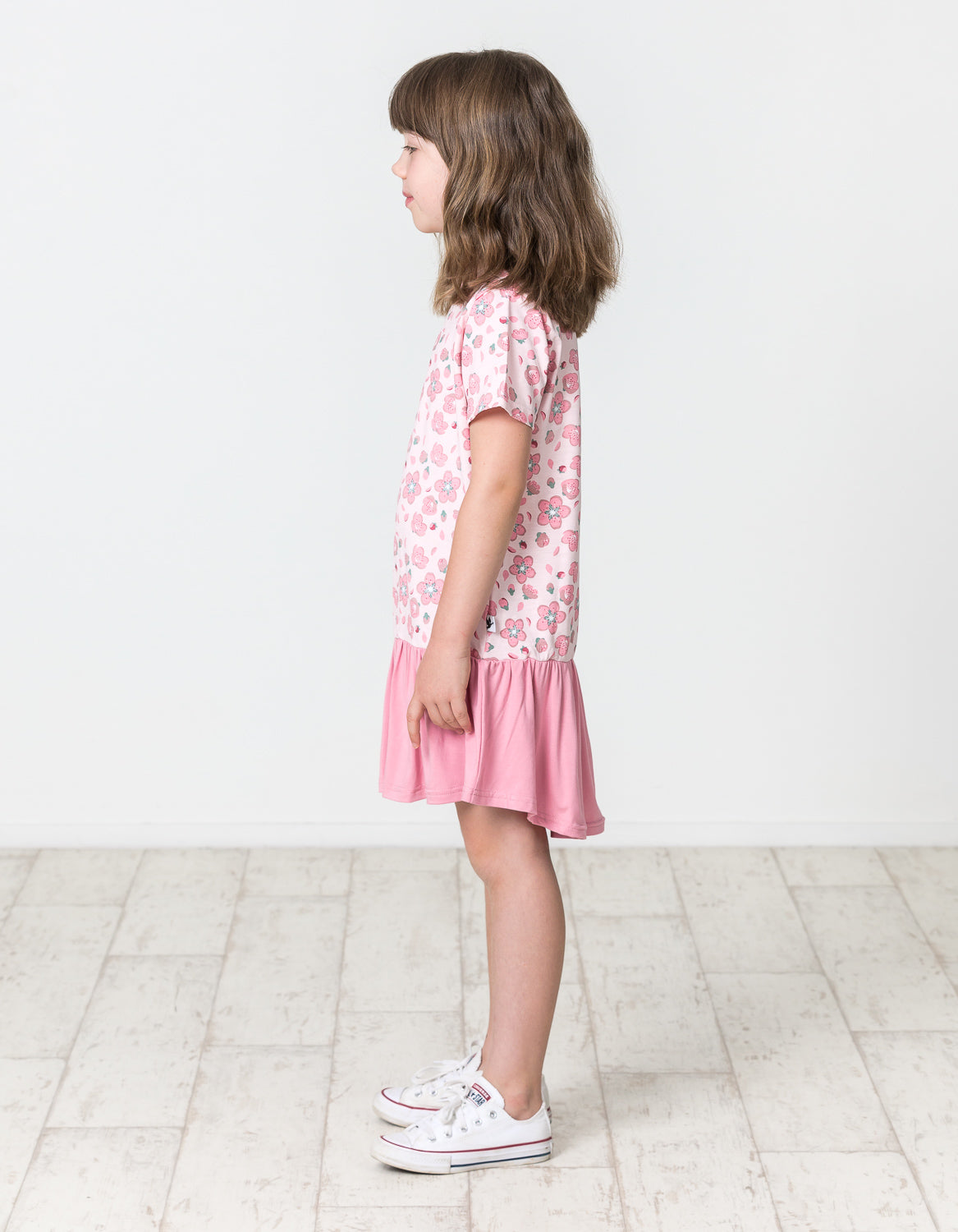 KR1503 FALLING BLOSSOM FRILL DRESS